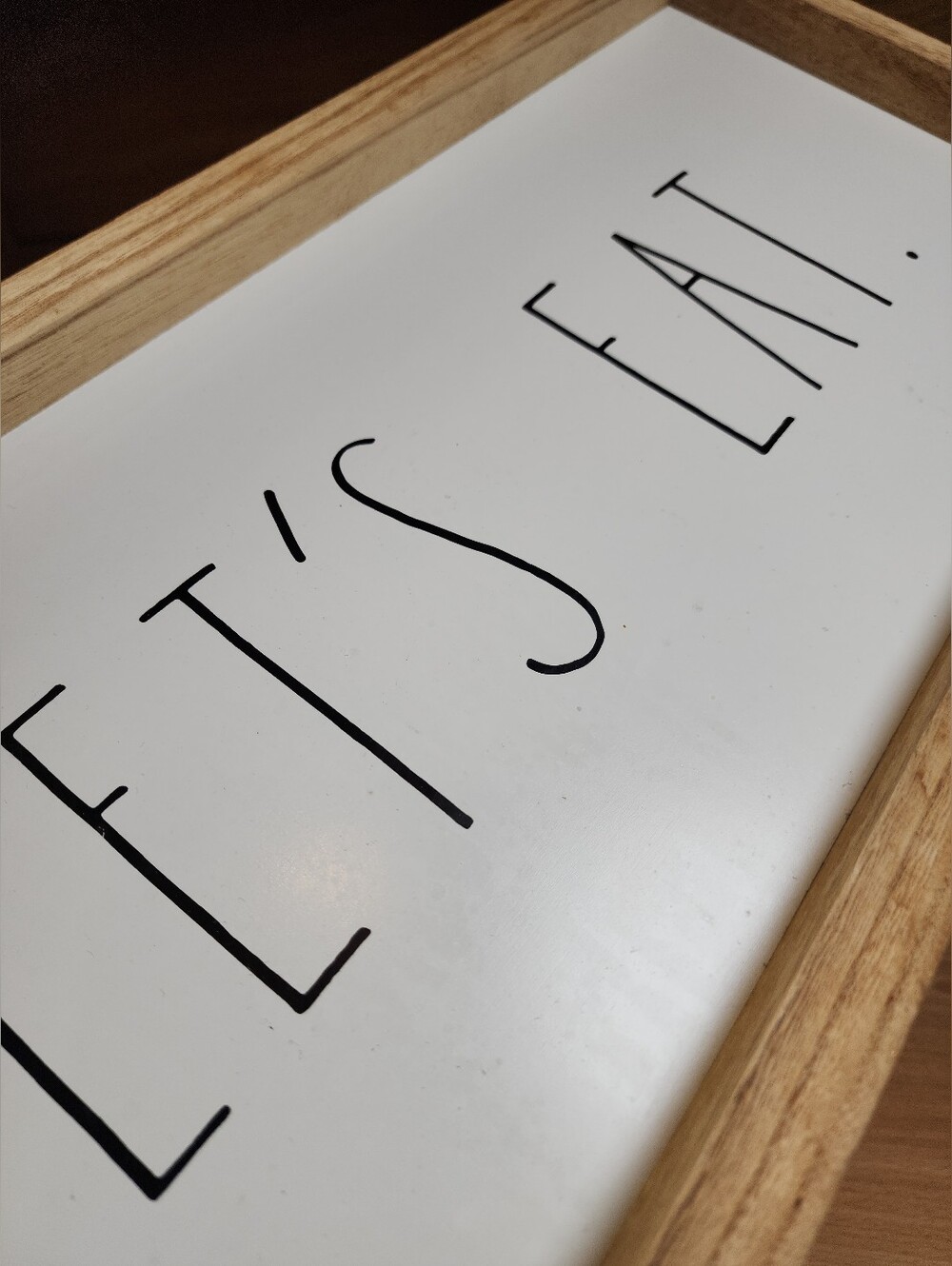Rae Dunn Wood Sign Bundle "Let's Eat" "But First Coffee" Preowned - Picture 4 of 15